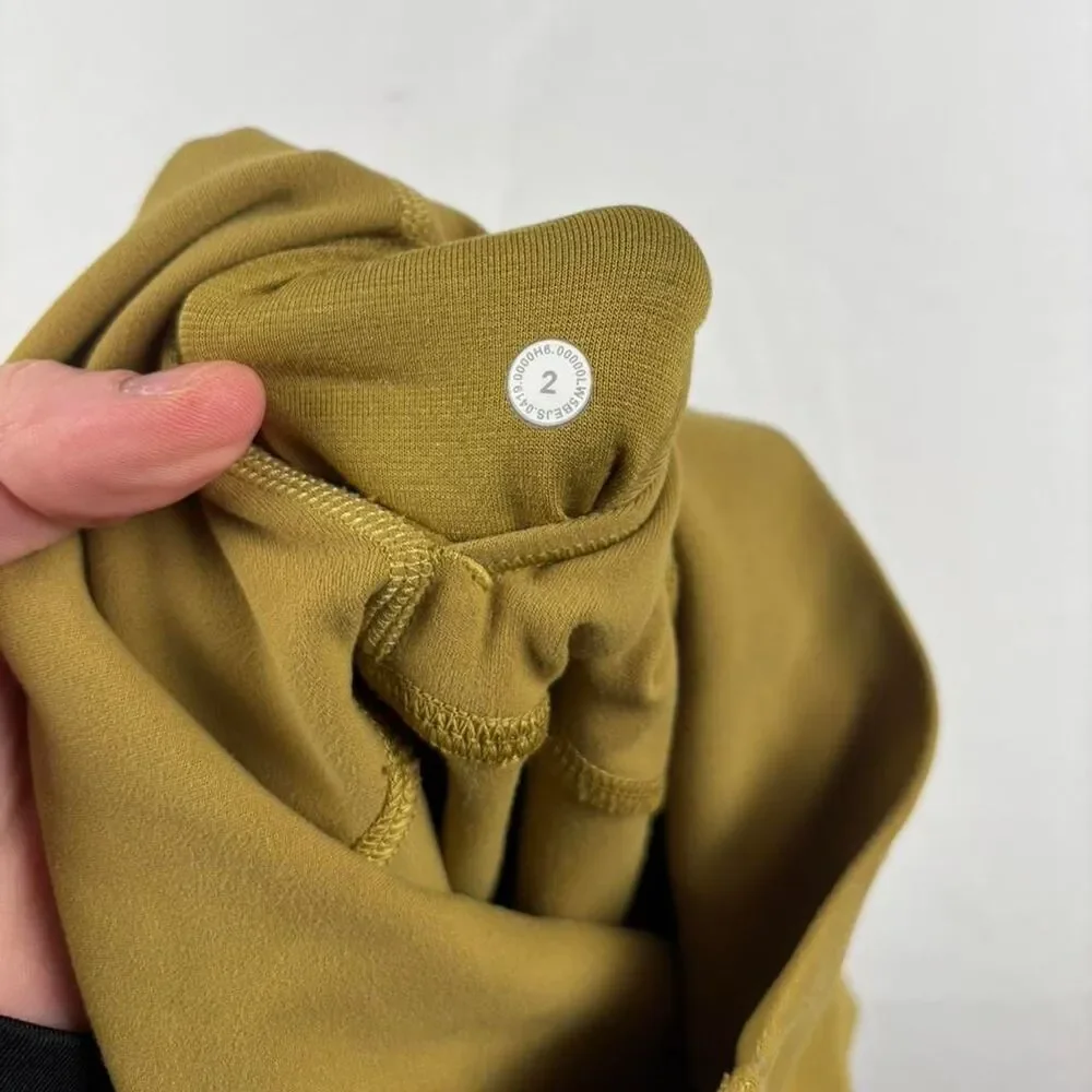 Lululemon High-Waisted Olive Green Leggings | Size 2